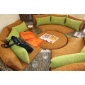 Stunning Design Water Hyacinth Large Round Sofa Set For Indoor or Living Room Natural Wicker Furniture